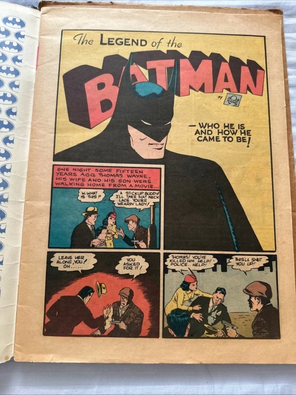 Vintage Batman Lot – 1975 DC Famous First Edition #1 + Retro Metal Wall Sign